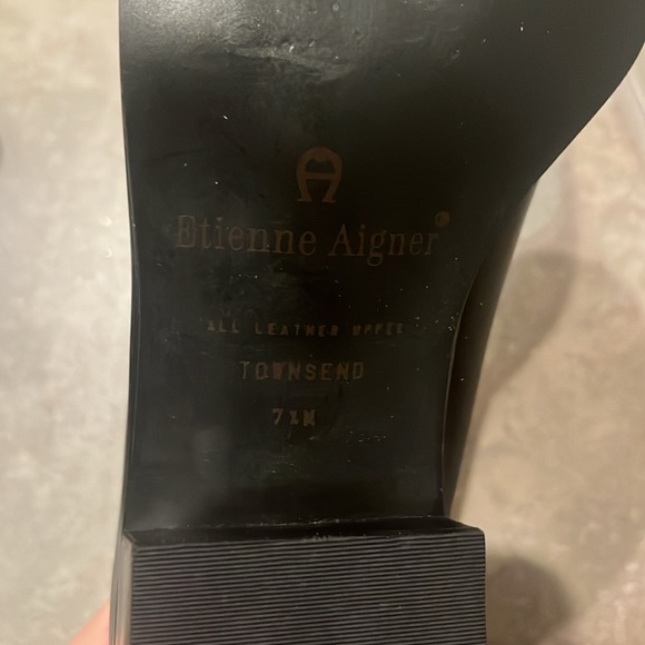 Vintage Etienne Aigner women's black loafers size 7.5 narrow, new in box - Picture 13 of 14